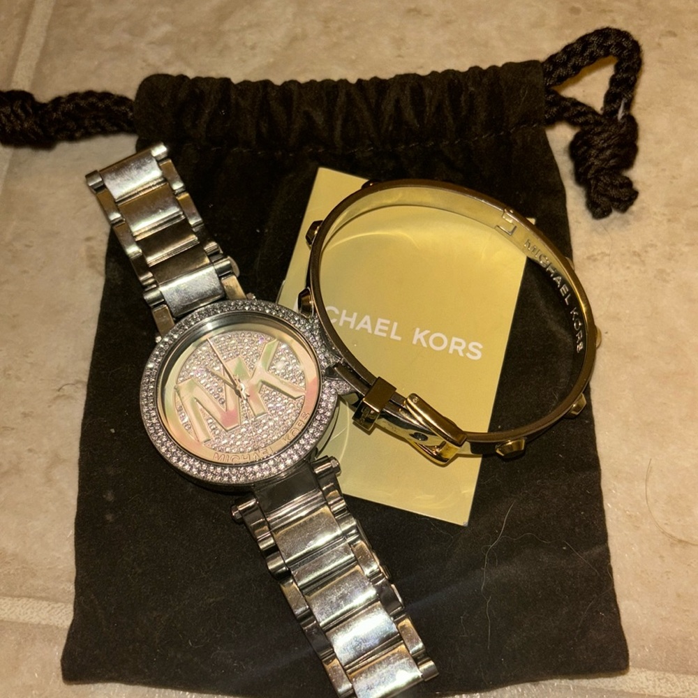 KORS WATCH AND BRACELET DUO